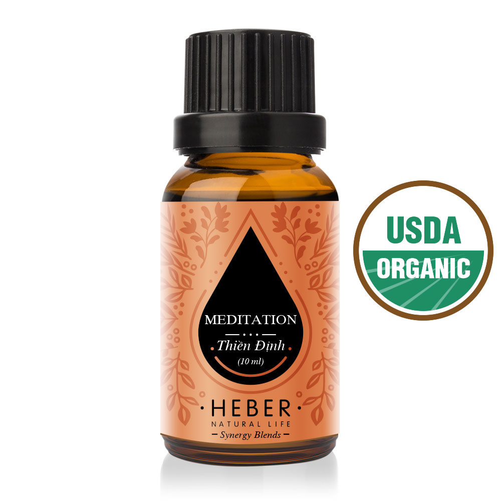 Tinh Dầu Thiền Định - Meditation Blend Essential Oil Heber Natural Life, 100% Thiên Nhiên Nguyên Chất, Xông Thơm Phòng, Hương Dịu Nhẹ