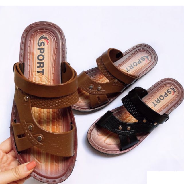 DÉP SANDAL NHỰA GIẢ DA NAM ( TĂNG LÊN 1 SIZE)