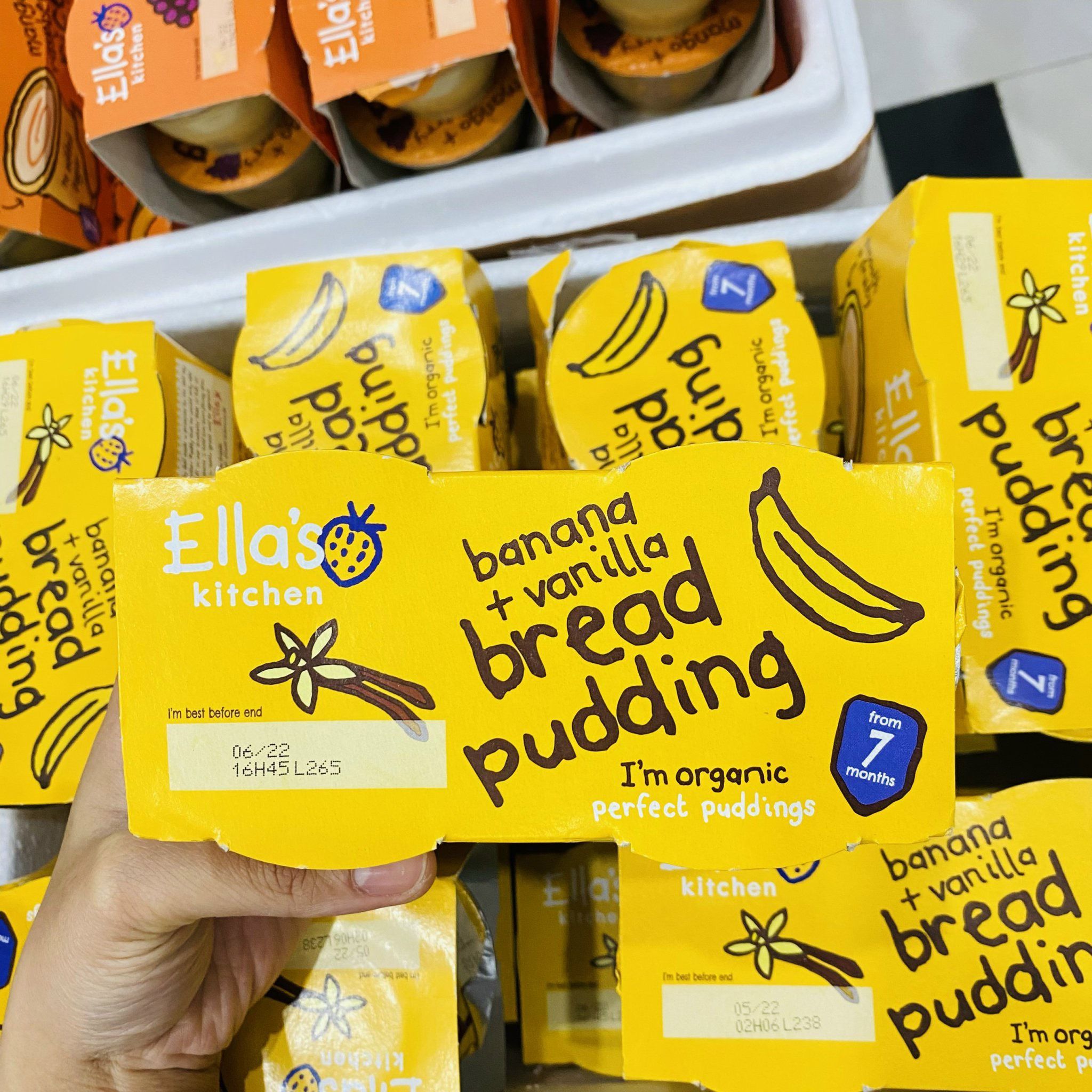 Pudding Ella’s Kitchen Cho Bé 7m+ 4 Hộp x 80g (Hàng Air Anh)