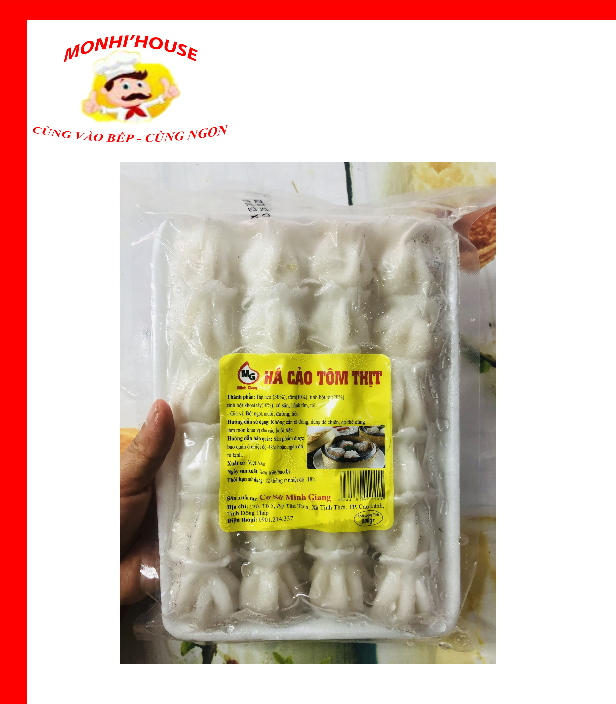500g Há cảo tôm thịt thơm ngon