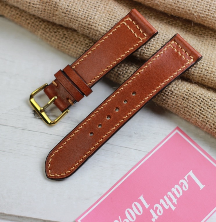 [Da thật] Dây đồng hồ da Pullup may thủ công AL104 (Kèm hộp + phụ kiện) - 100% da bò thật, BH 3 năm
