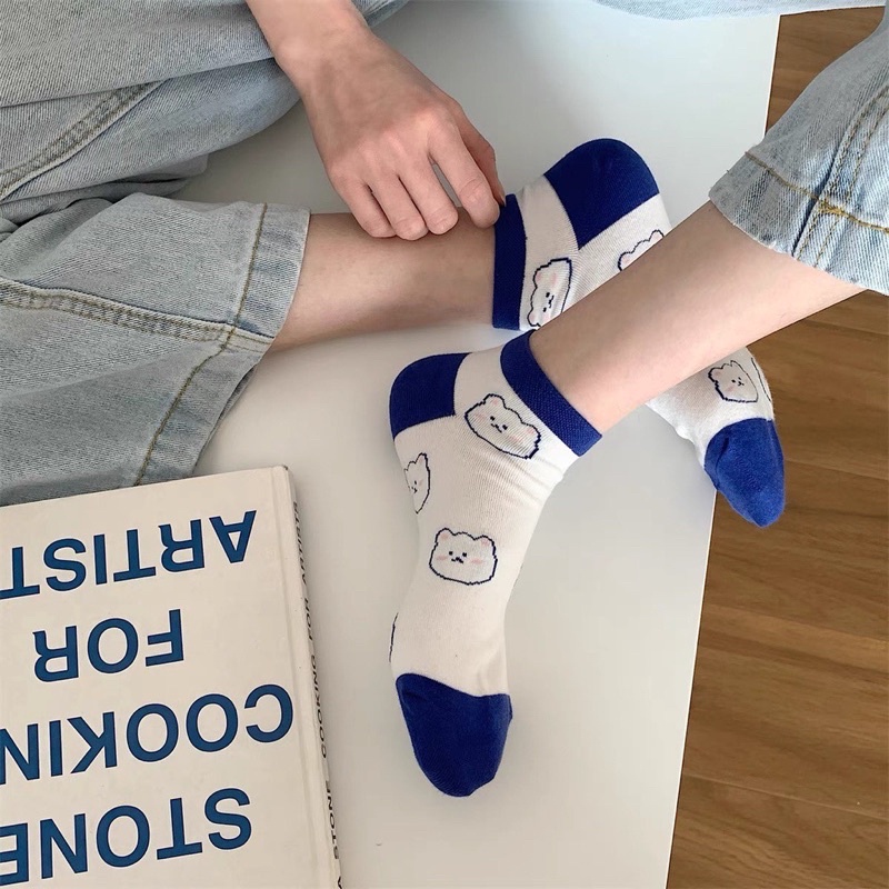 tất ngắn vớ nữ set 5 đôi vớ nhiều hình