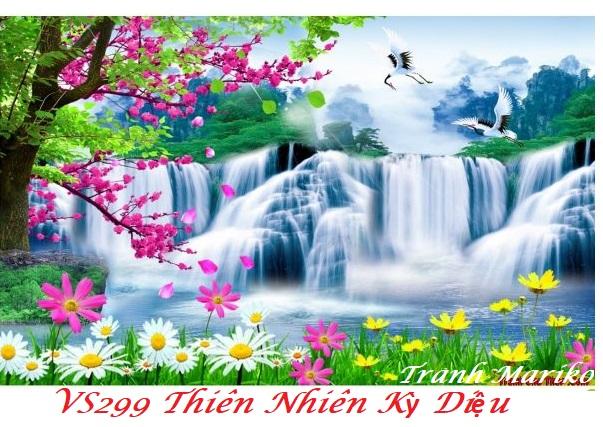[HCM]Tranh đính đá phong cảnh Thiên Nhiên Kỳ Diệu kích thước trung bình ✅100×65 cm -️ VS299 Tranh Mariko