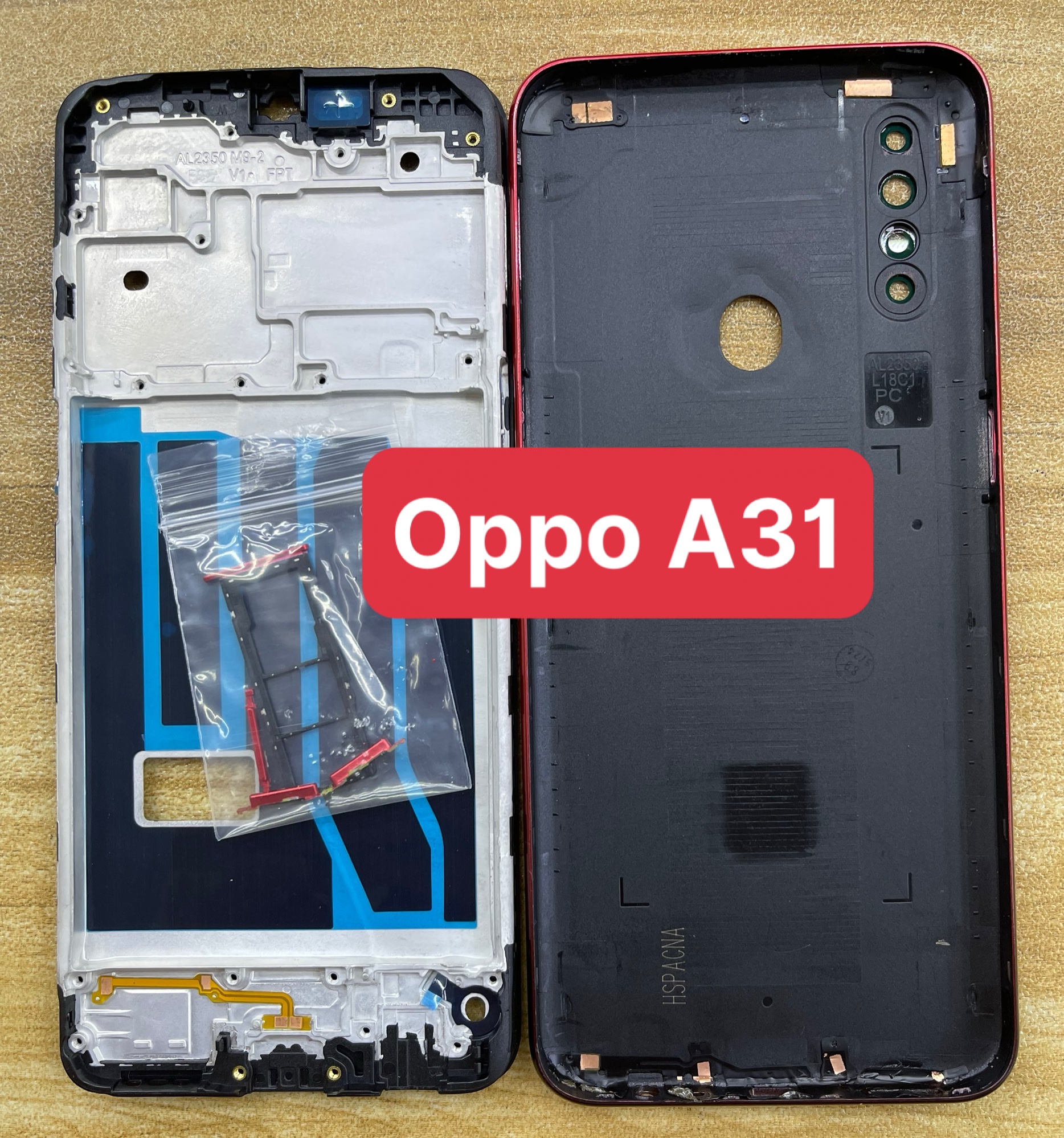bộ vỏ oppo A31 2020 ZIN MỚI (KÍNH CAM,LƯNG,PHÍM BẤM,SƯỜN)