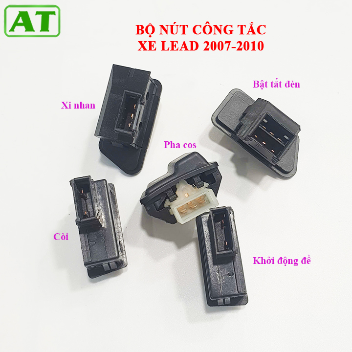 Bộ 5 Nút Công Tắc Xe LEAD đời từ 2007 đến 2010