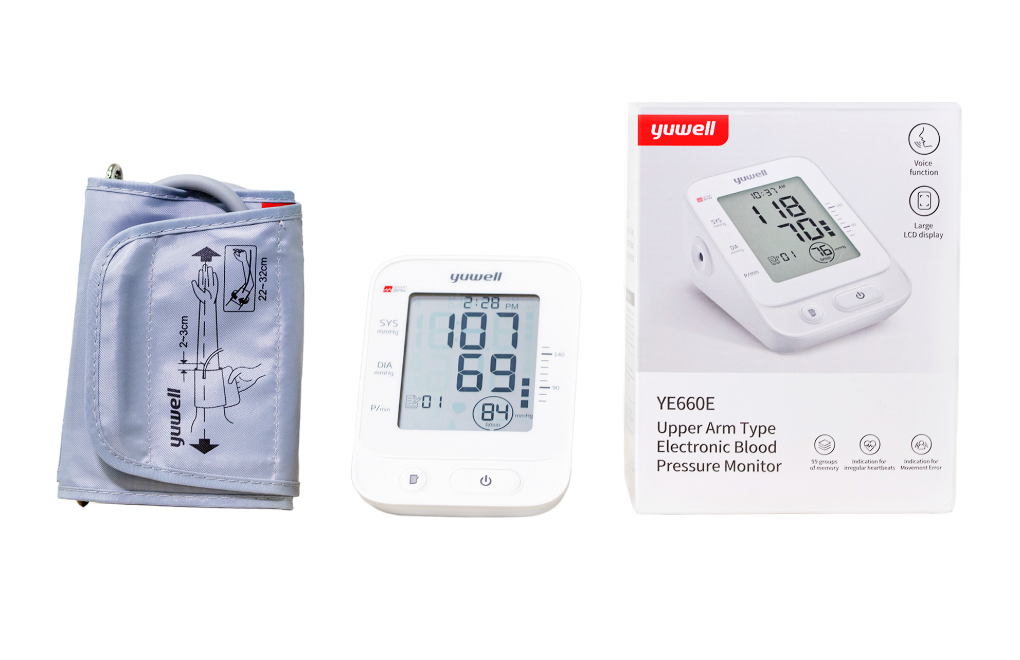 Máy đo huyết áp bắp tay Yuwell YE660E