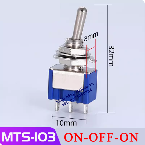 Công tắc ON-OFF-ON 125V/6A 3 chân 3 chế độ (nhiều lựa chọn khác)