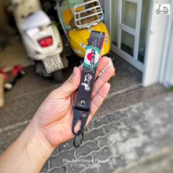 Móc Khóa Dây Vải Vespa Cao Cấp