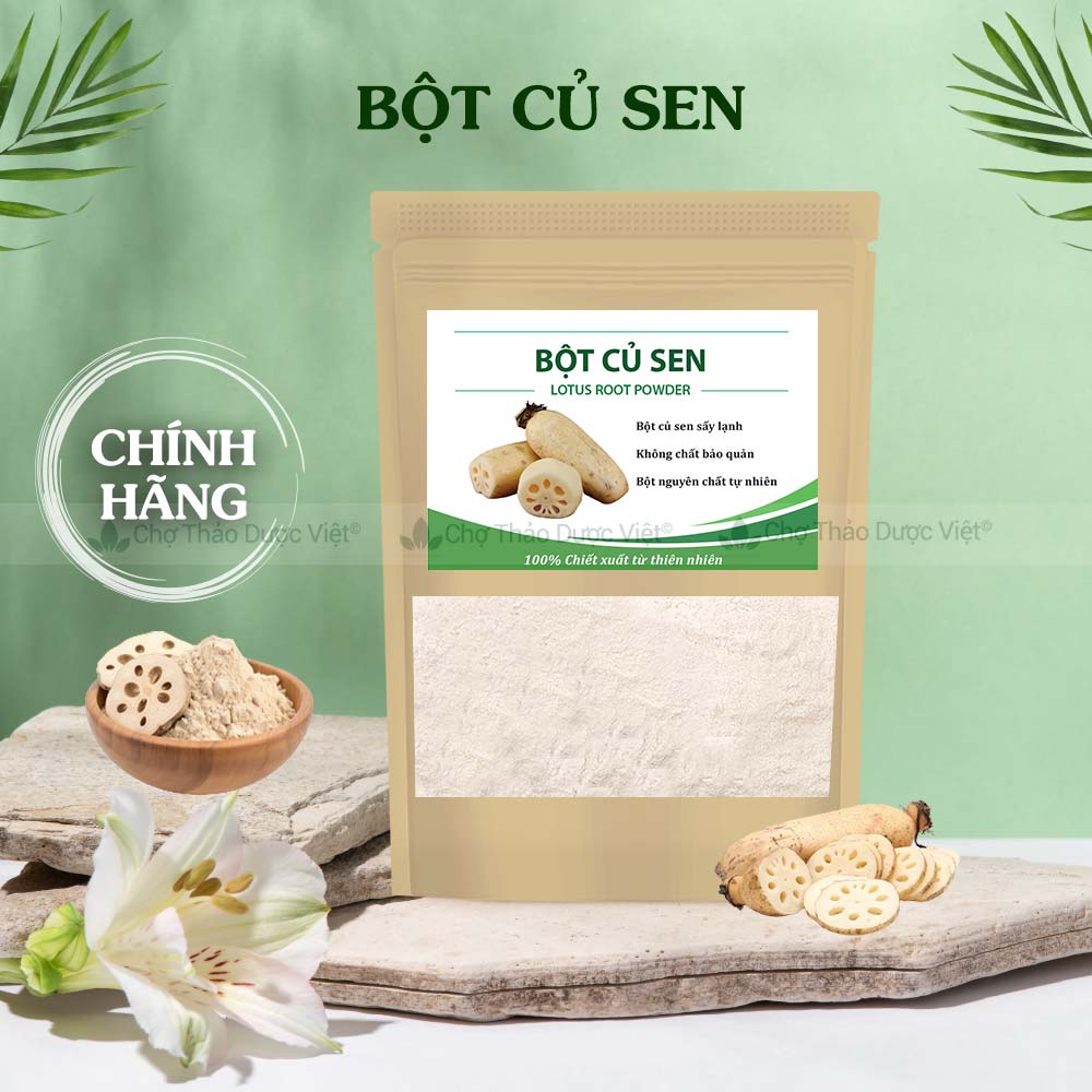Bột củ sen nguyên chất 1Kg ( Bột củ sen dưỡng nhan, mix hạt dinh dưỡng phù hợp cho người ăn kiêng) - Chợ Thảo Dược Việt