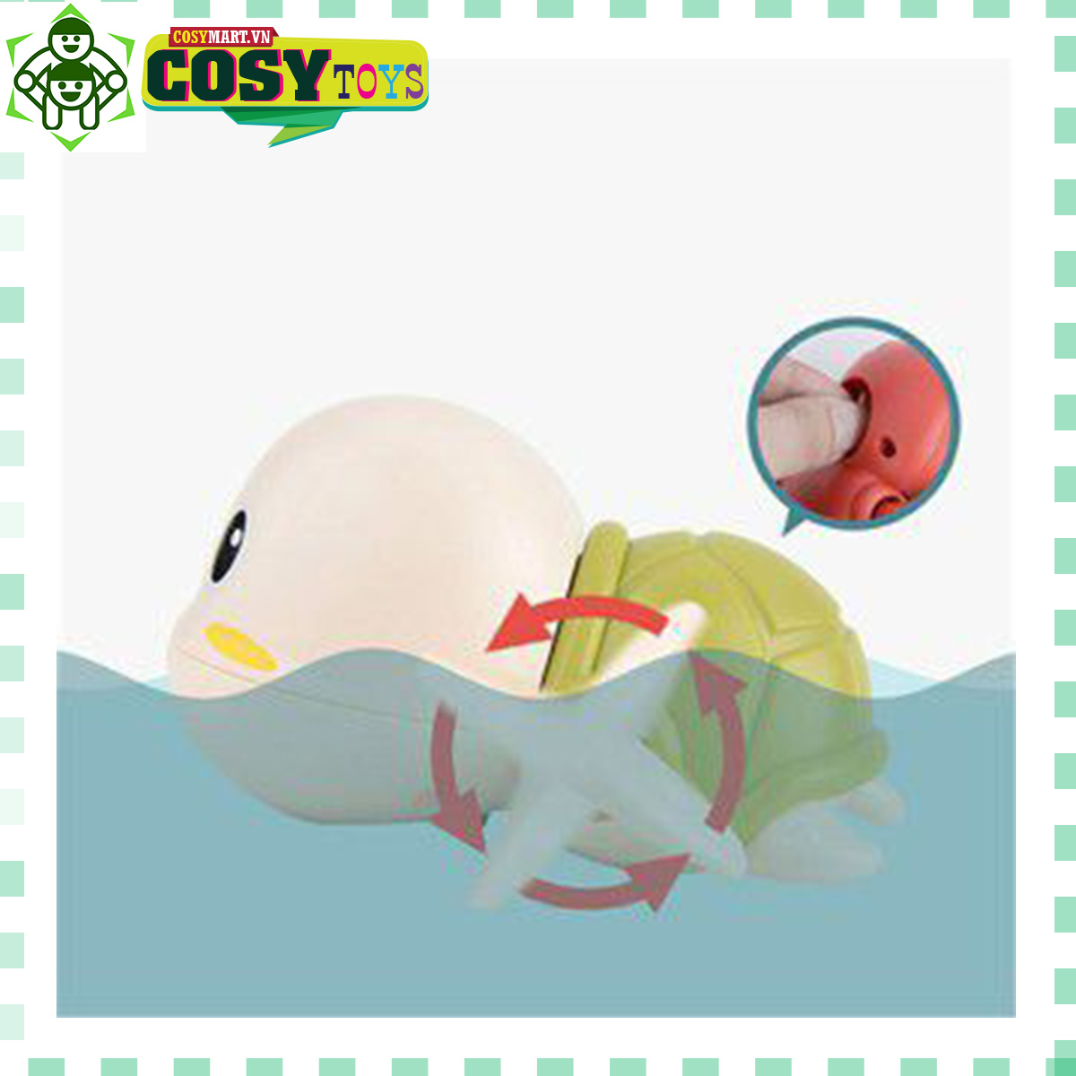 Đồ chơi rùa bơi dây cót dưới nước cho bé