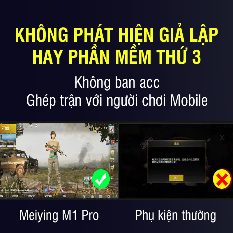 Meiying M1 Pro | Bộ chuyển đổi game chơi PUBG Mobile, Free Fire, COD