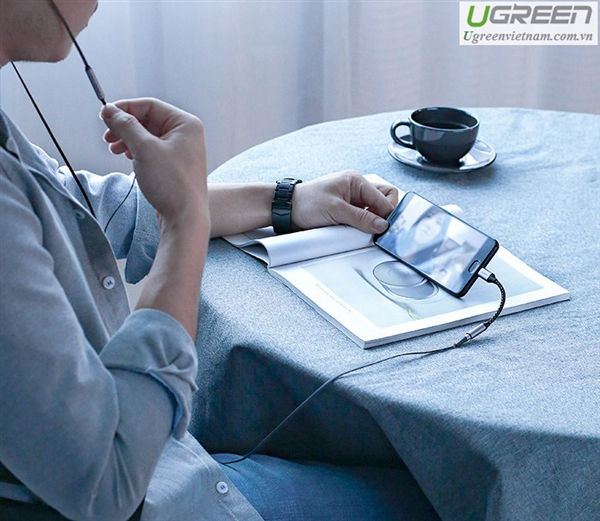 Cáp chuyển đổi USB type-C to 3.5mm  Ugreen 30632 cao cấp