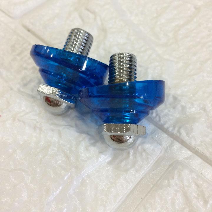 Cặp ốc bịt chân gương cho xe máy Wave đời đầu (Màu xanh)