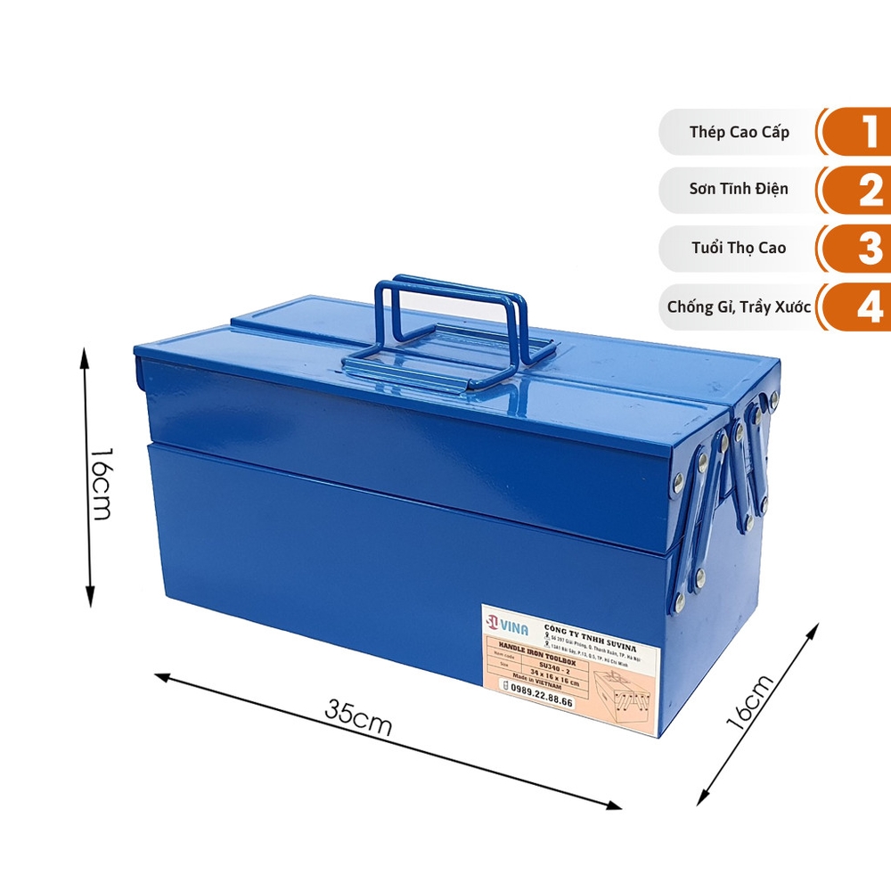 Hộp Đựng Dụng Cụ 2 Tầng 2 Ngăn Su34