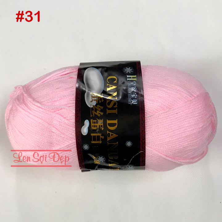 [HCM]Cuộn len cotton Cansi Danbai 125g đan móc áo khăn nón