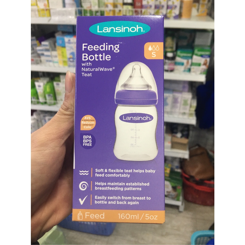 Bình ti lansinoh dung tích 160ml/240ml