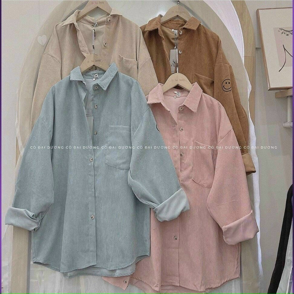 [AB SHOP] ÁO KHOÁC SƠ MI NHUNG TRƠN BASIC BAO ĐẸP TP154 [HCM]