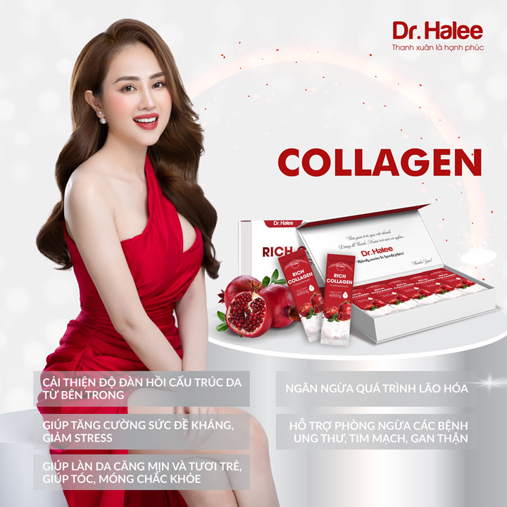 COMBO 5 HỘP COLLAGEN LỰU ĐỎ DR HALEE (1 HỘP 14 GÓI)