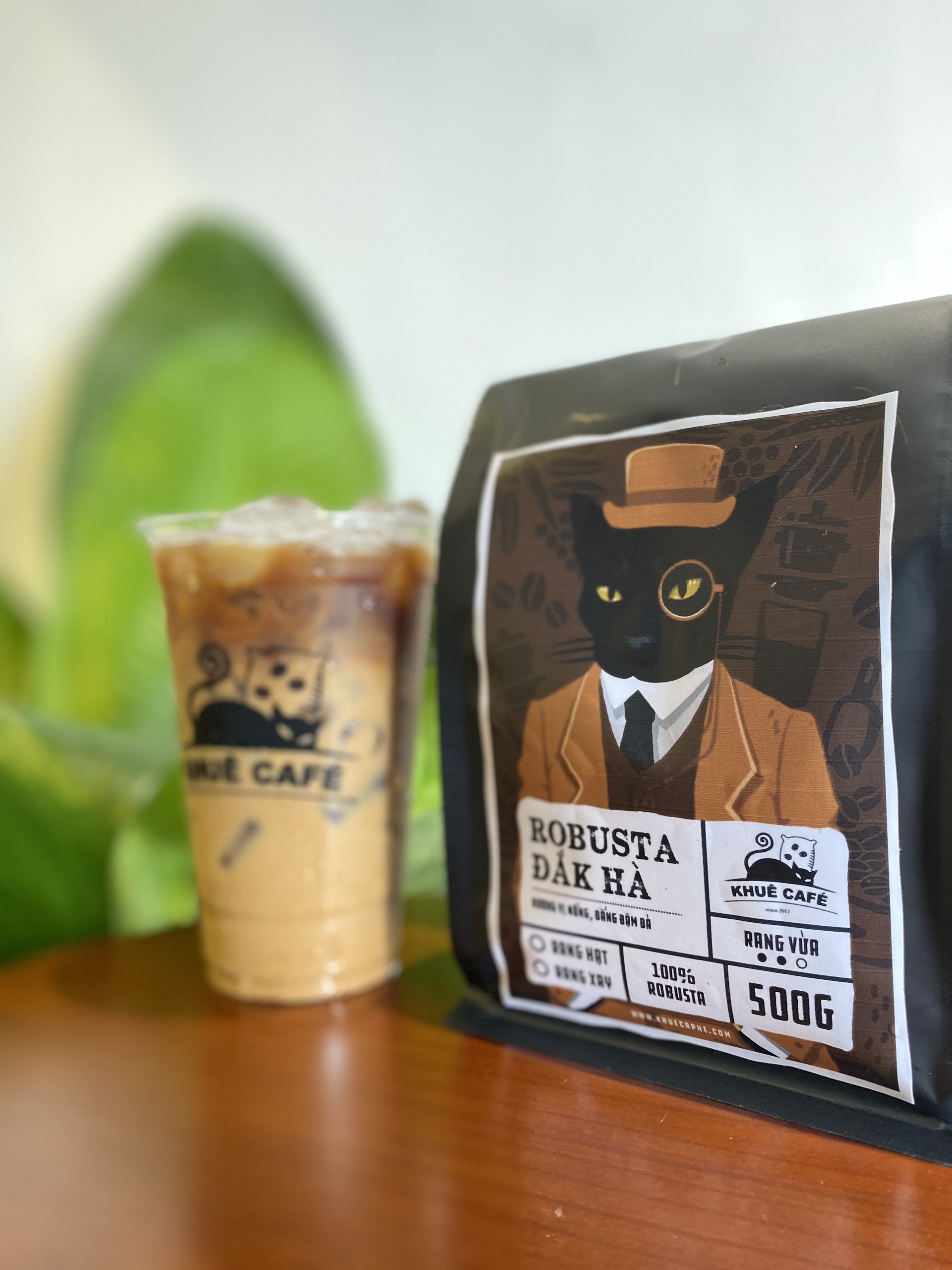 Cà phê pha phin nguyên chất rang mộc Robusta Đắk Hà từ Khuê Cà Phê