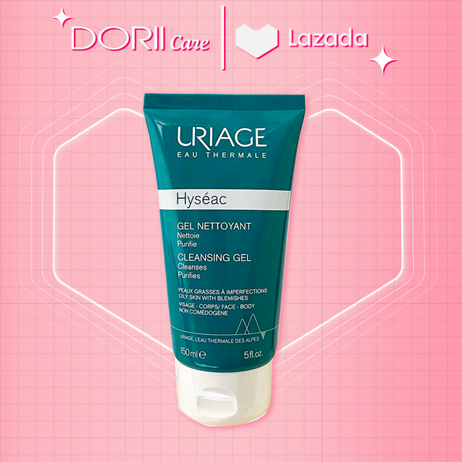 Uriage gel rửa mặt dành cho da dầu, da mụn & da hỗn hợp hyseac gel nettoyant 150ml