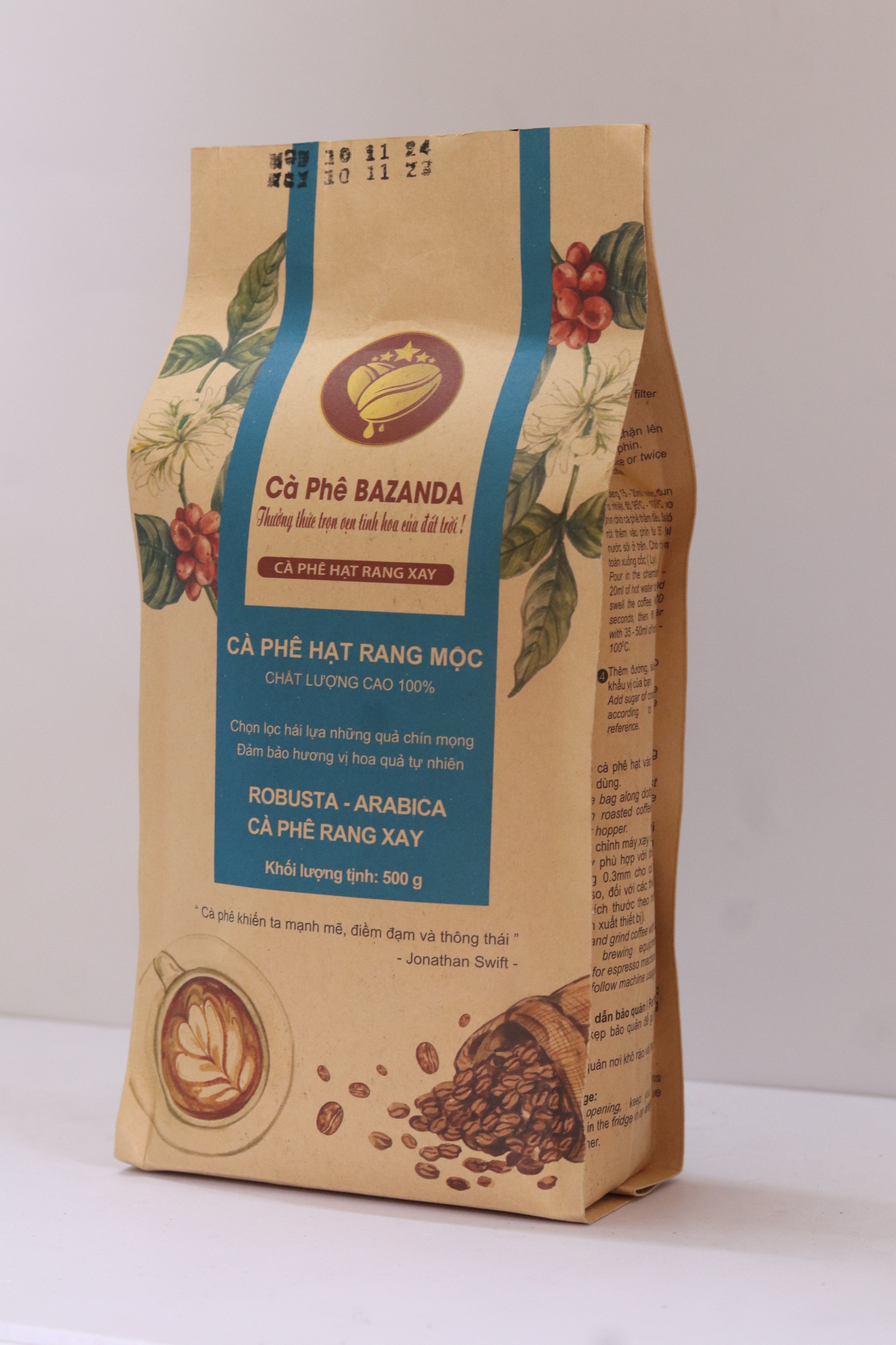Cà Phê Hạt Mộc Pha Máy H2 1kg