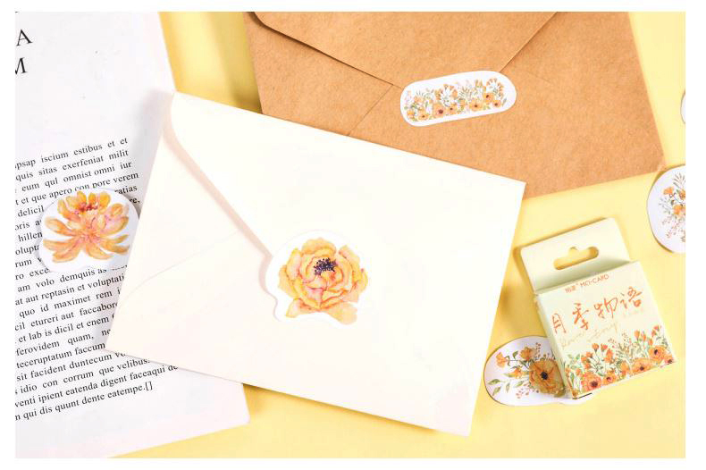 Bộ 46 Sticker Hoa Mùa Hạ E112