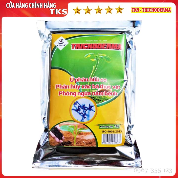 [1 Kg] NẤM TRICHODERMA 5 Chủng Nấm: Ủ Phân Hữu Cơ, Cải Tạo Đất, Phòng Nấm Bệnh Hiệu Quả