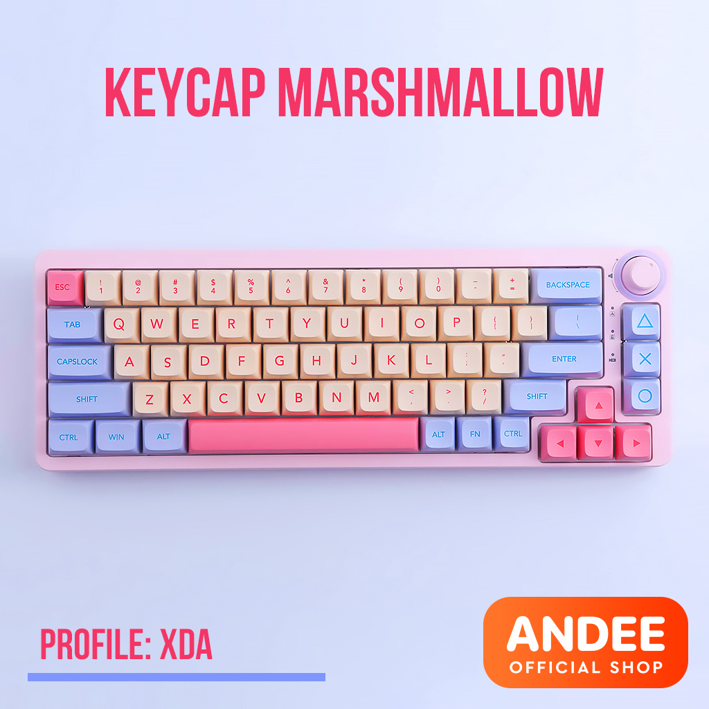 Keycap nút bàn phím XDA Marshmallow/Pixel Wars/Macaroon/Bubble nhiều màu dễ thương cho bàn phím cơ