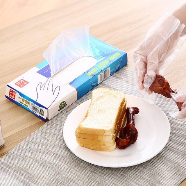 HỘP 200 CHIẾC BAO TAY NILON ĐA NĂNG - SET 200 BAO TAY SỬ DỤNG 1 LẦN SIÊU DAI MẪU MỚI - GIÚP BẠN BẢO VỆ ĐÔI BÀN TAY TRIỆT ĐỂ KHI LÀM VIỆC