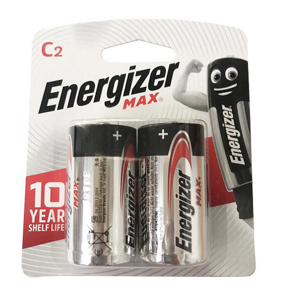 Pin Trung C LR14 Energizer Alkaline Max chính hãng (1 vỉ 2 viên)