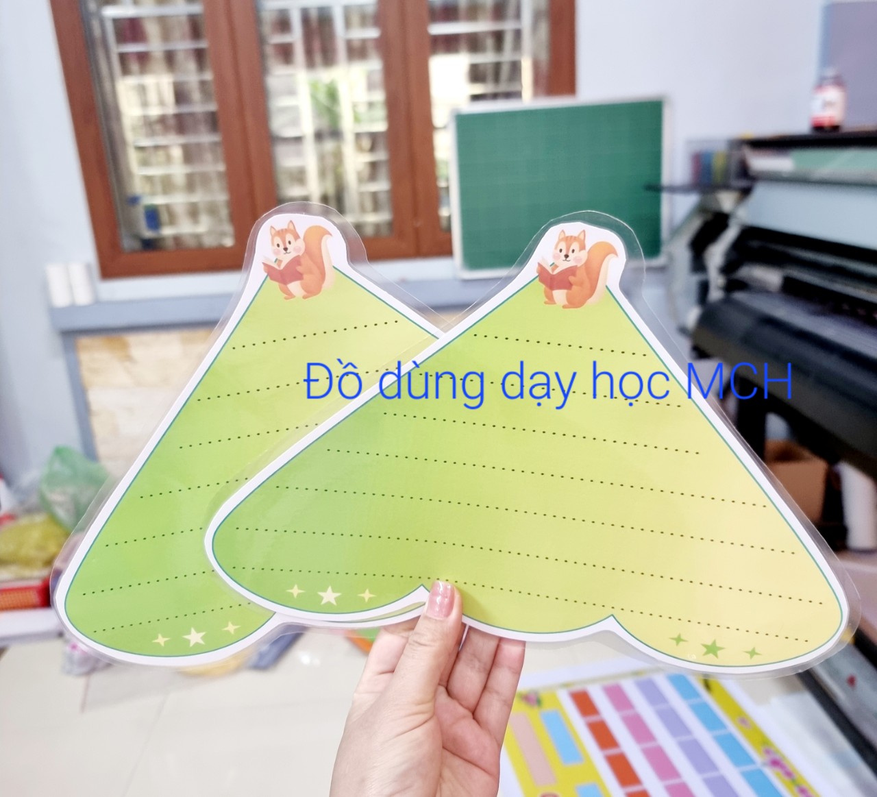 Bộ cây thông học tập sẵn nam châm lá.