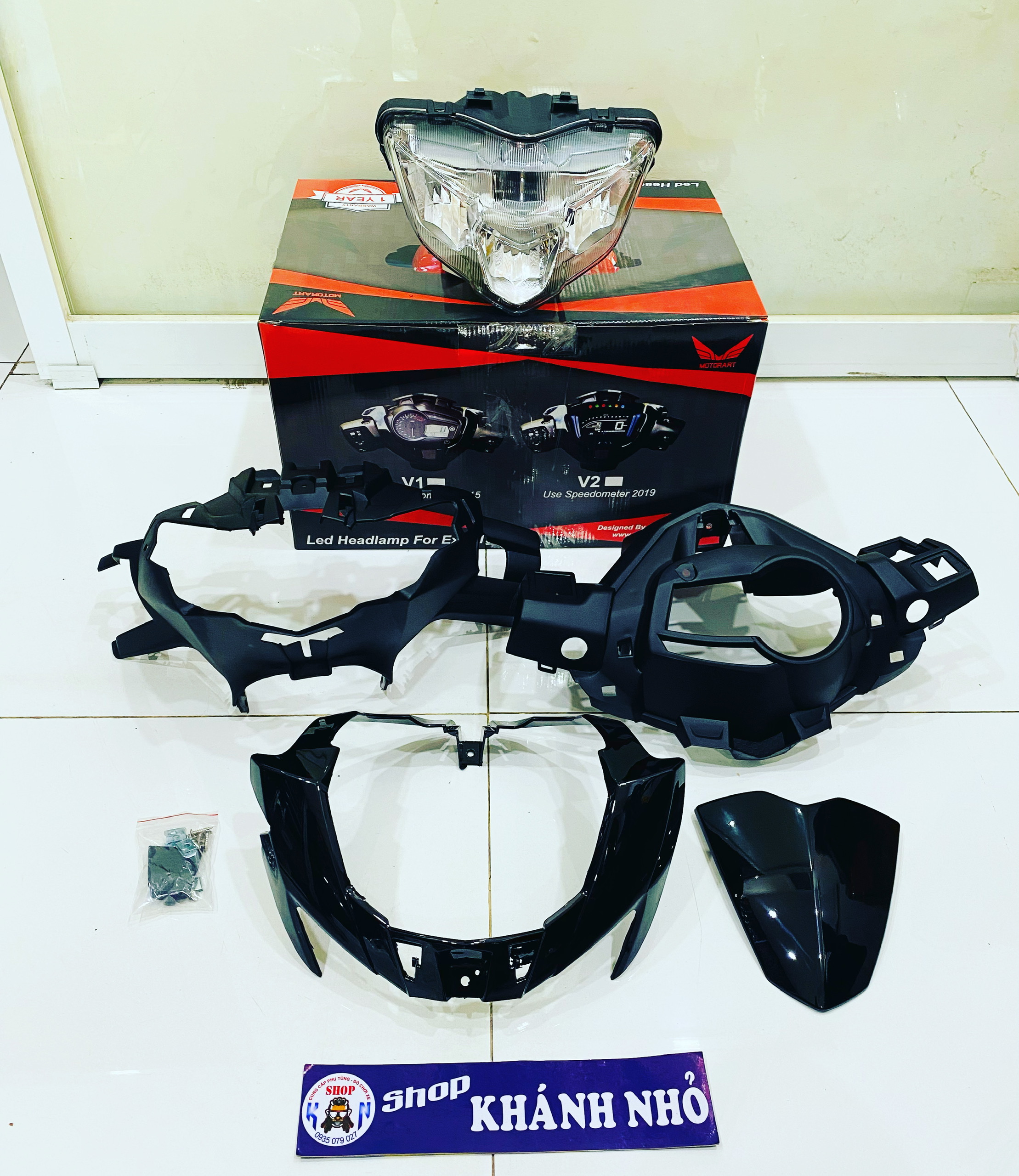 Set head lamp EX150 (2019) up đời for EX150 (2015) full color
