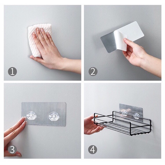 KỆ NHÀ TẮM GÓC TƯỜNG KÈM 2 MIẾNG DÁN