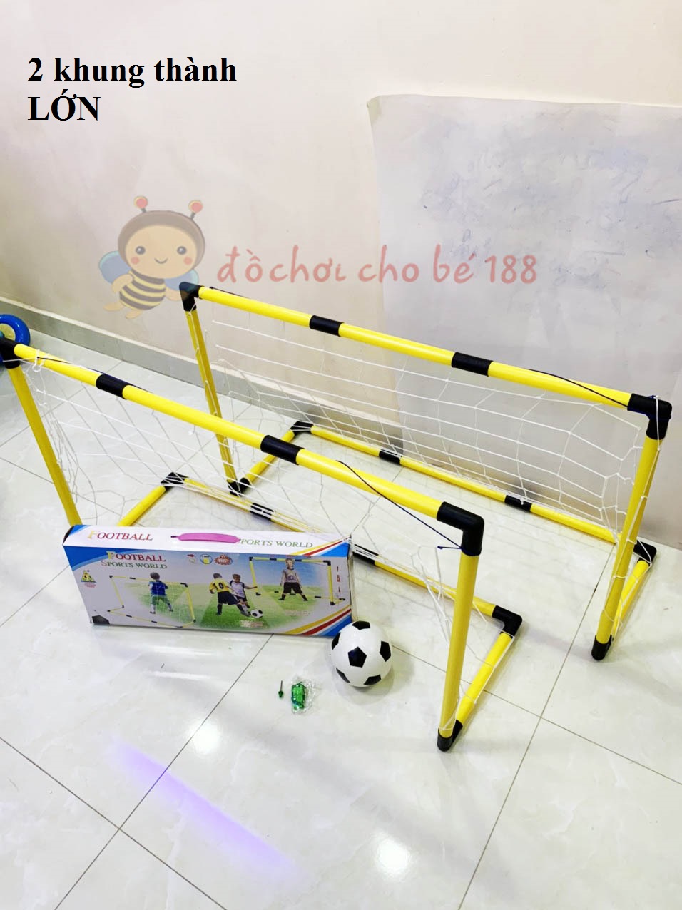 Bộ Khung Thành Bóng Đá Mini Có Thể Gấp Gọn + Đồ Bơm