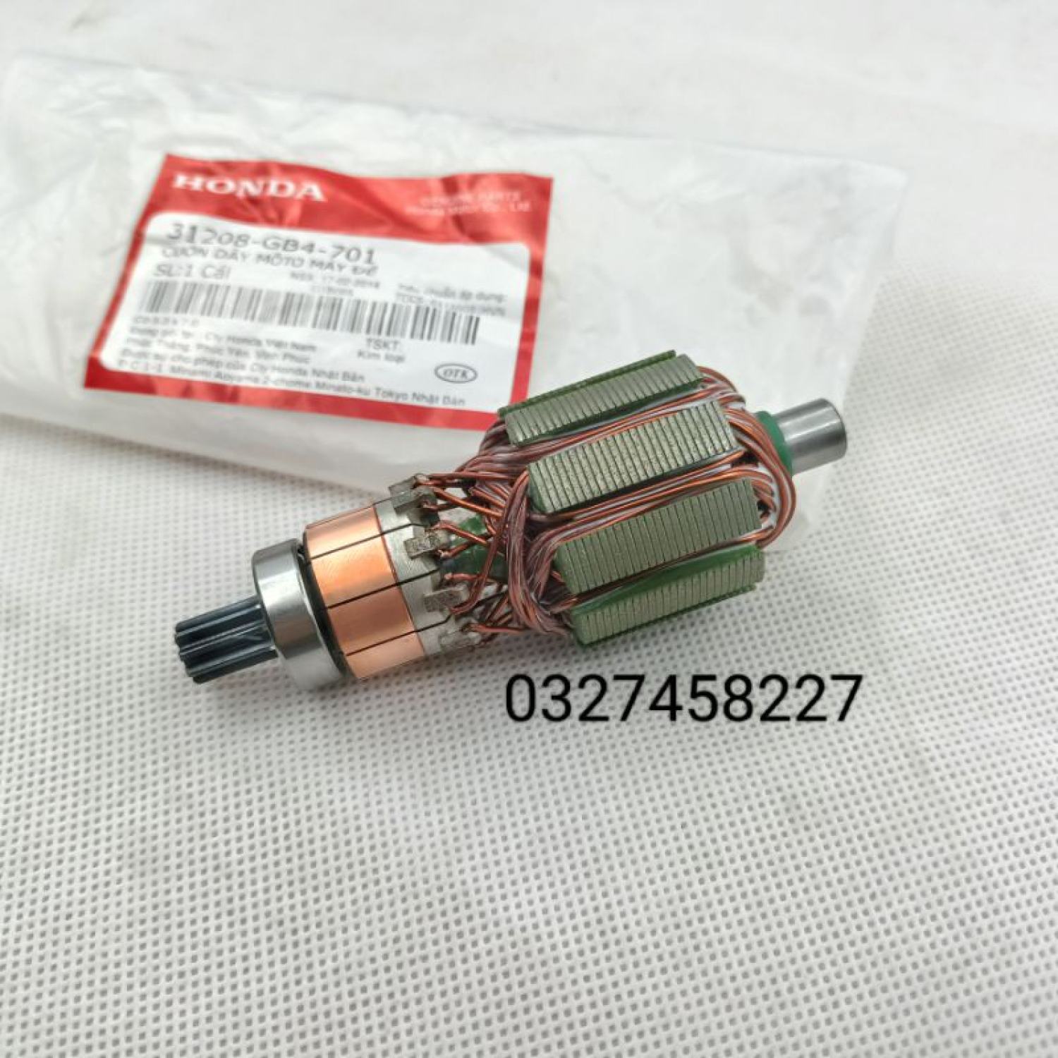 Lõi ruột, củ motor đề khởi động xe dream, wave zin honda