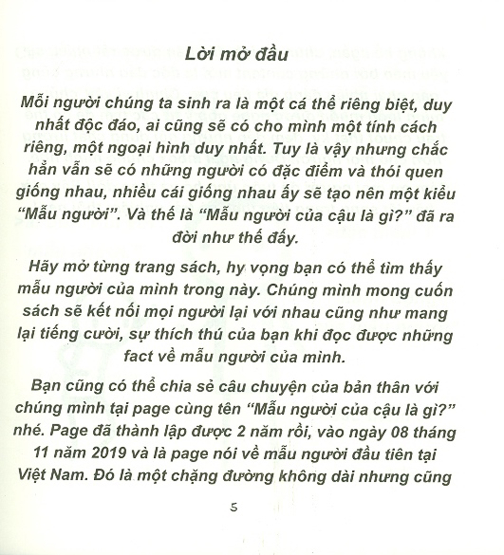 Mẫu Người Của Cậu Là Gì?