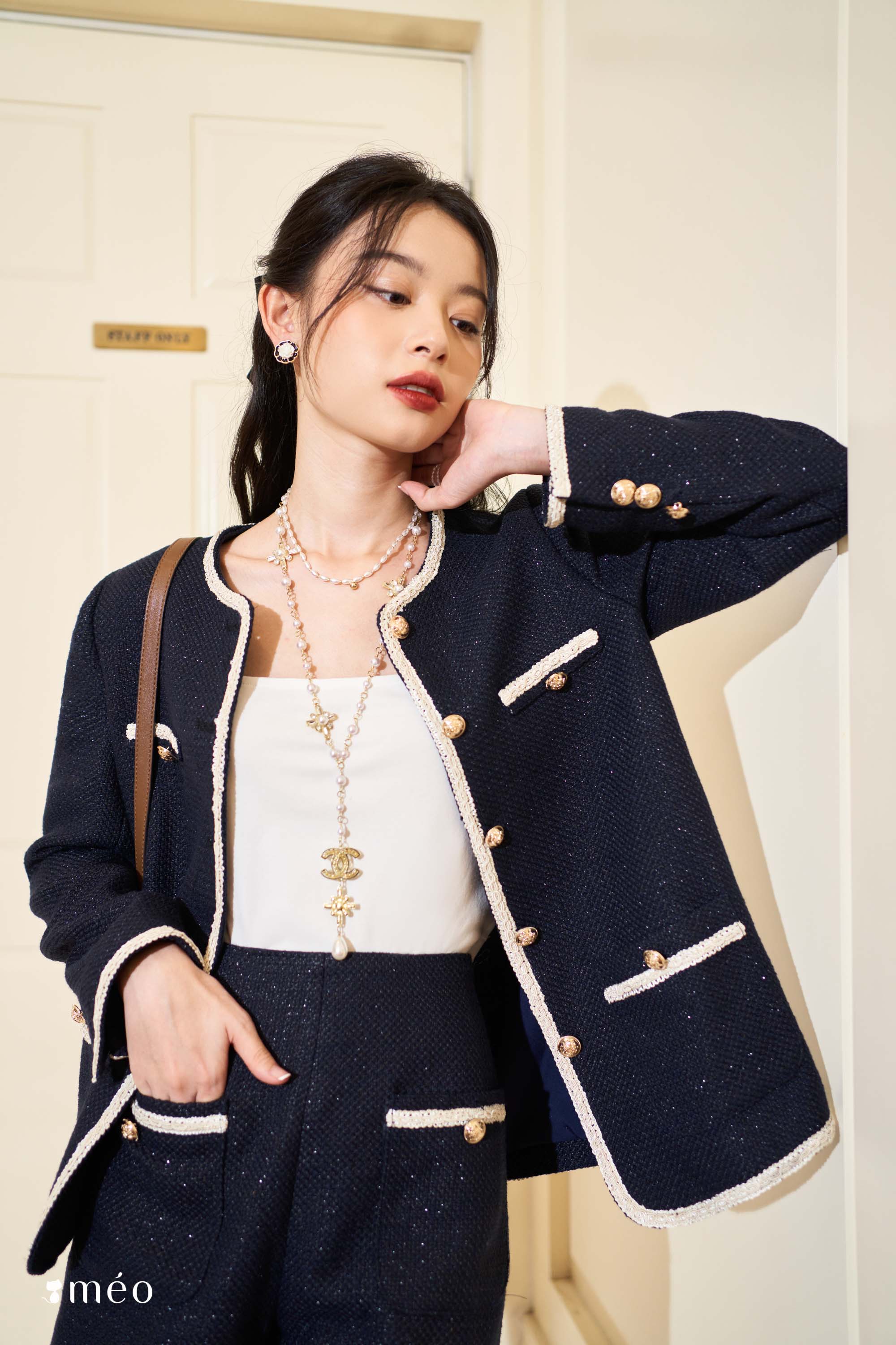 [Chỉ 10-12.10 Mua 2 giảm 6%, mua 3 giảm 9%] Quần short dạ tweed Destiny [ Méo shop ]