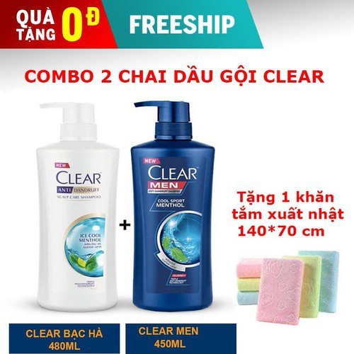 >> SO SÁNH GIÁ DẦU GỘI TRỊ GÀU MƯỢT TÓC | Shopee Lazada Sendo Tiki 28 COMBO 2 CHAI DẦU GỘI CLEAR TRỊ GÀU LÀM MƯỢT TÓC CAO CẤP TẶNG KHĂN TẮM XUẤT NHẬT