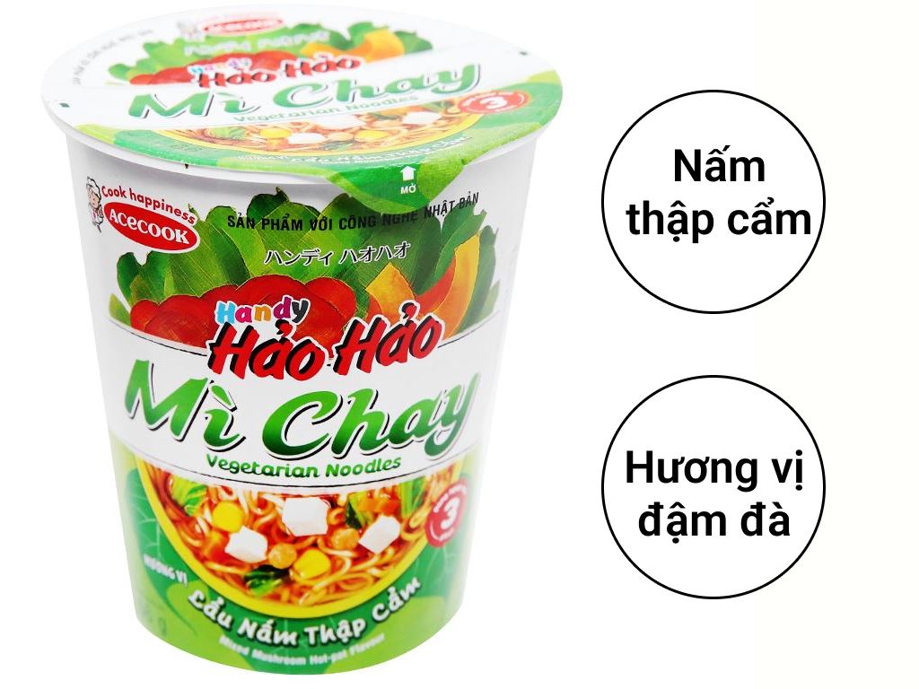 Mì Ly Chay Hảo Hảo thùng 24 ly
