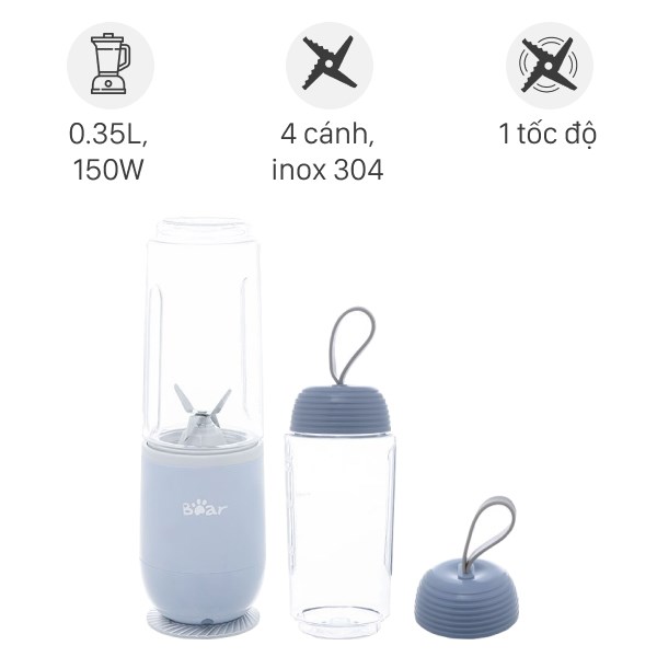 [GIAO TẠI HCM] - Máy xay sinh tố cầm tay mini Bear LLJ-D04B1