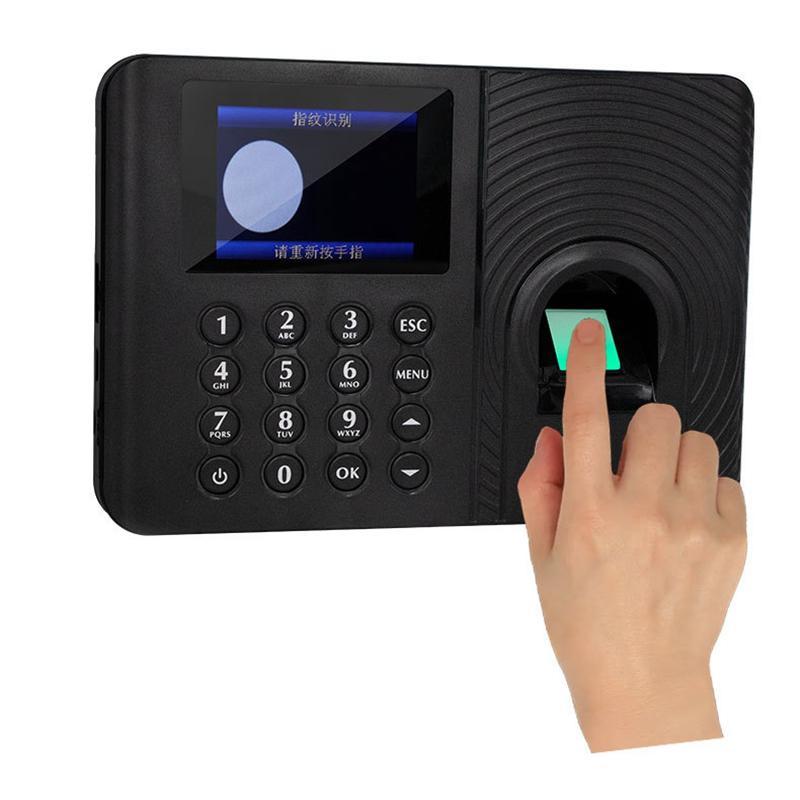 A10 Fingerprint Time Attendance System Clock Recorder Employee Recognition Recording Device Electronic Machine(EU Plug)