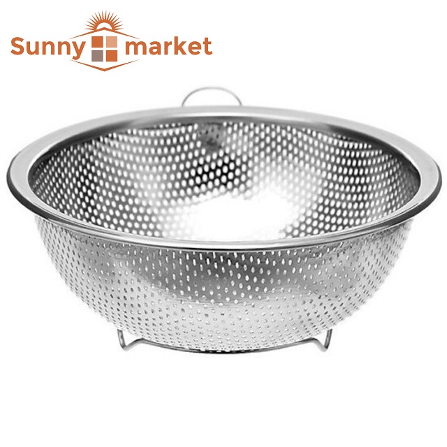 Rổ rá inox cao cấp dày dặn, siêu bền đẹp nhiều kích thước