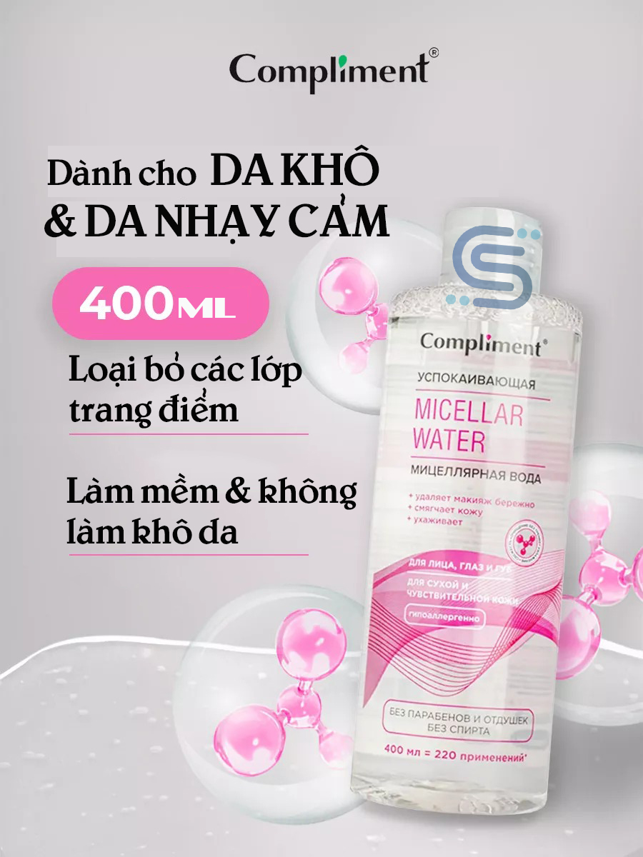 Tẩy trang Micellar Water Compliment 400ml