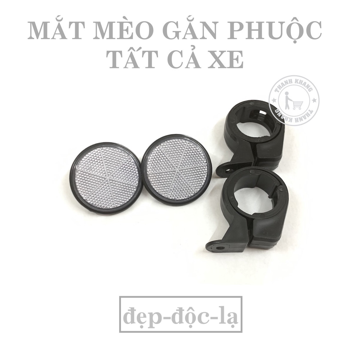 [HCM]Mắt mèo bắt phuộc xe máy màu trắng thanh khang 006001847