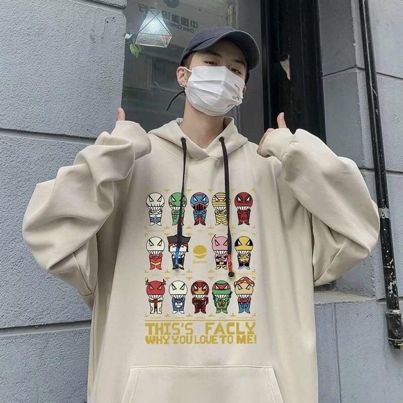 [ Video , Ảnh Thật ] Áo hoodie hoạt hình Ulzzang chất nỉ ngoại dày mịn ko phai , ko nhão - Form Rộng Unisex Nam Nữ Couple đều mặc  được - Áo khoác nam - hoodie nam