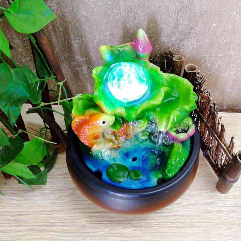 Thác nước phong thủy hình cá chép vàng - có đèn led siêu đẹp