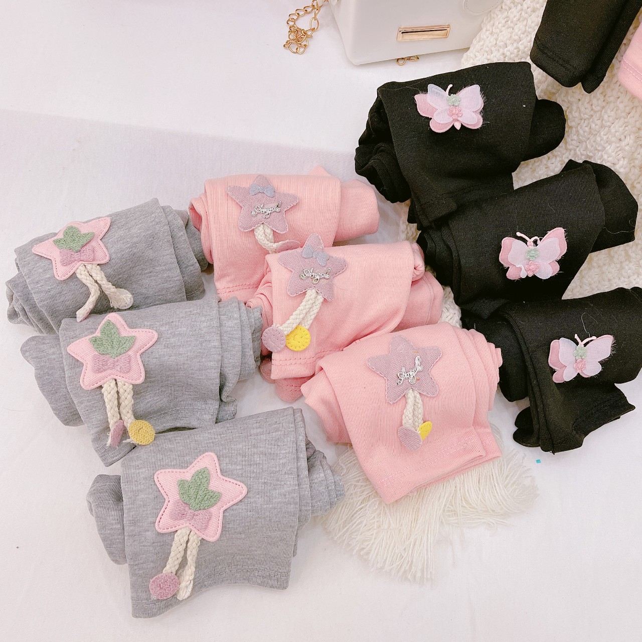Combo 3 quần legging bé gái siêu đẹp