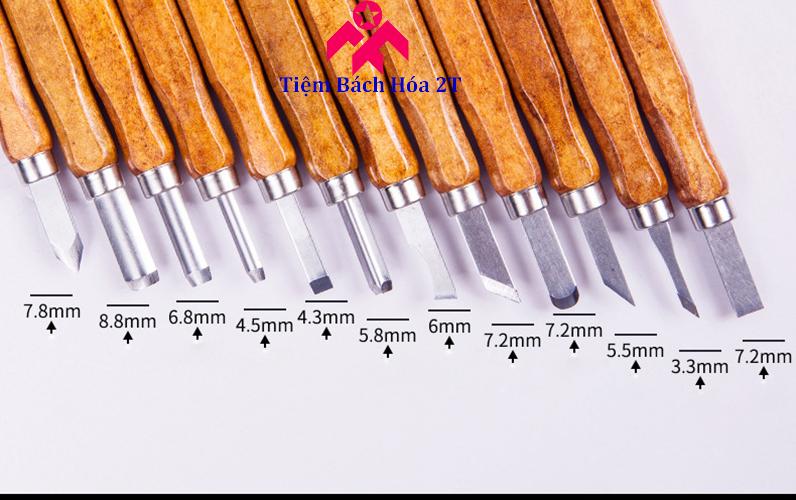 Bộ dụng cụ khắc đục tiện gỗ 10 món cao cấp V2