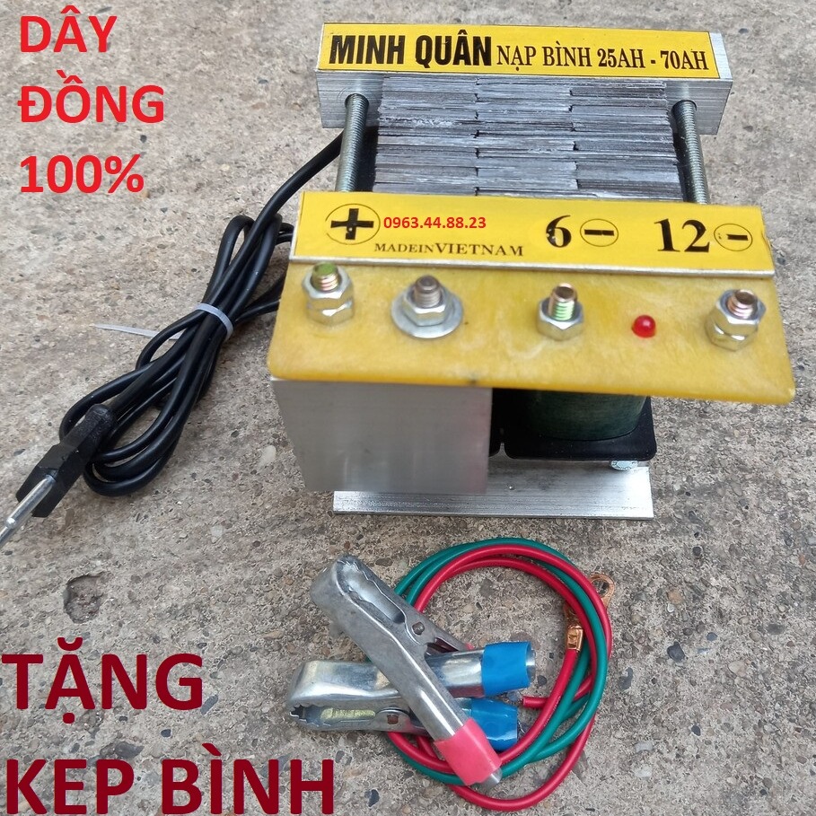 Sạc bình ac quy 12v từ 25ah-70ah