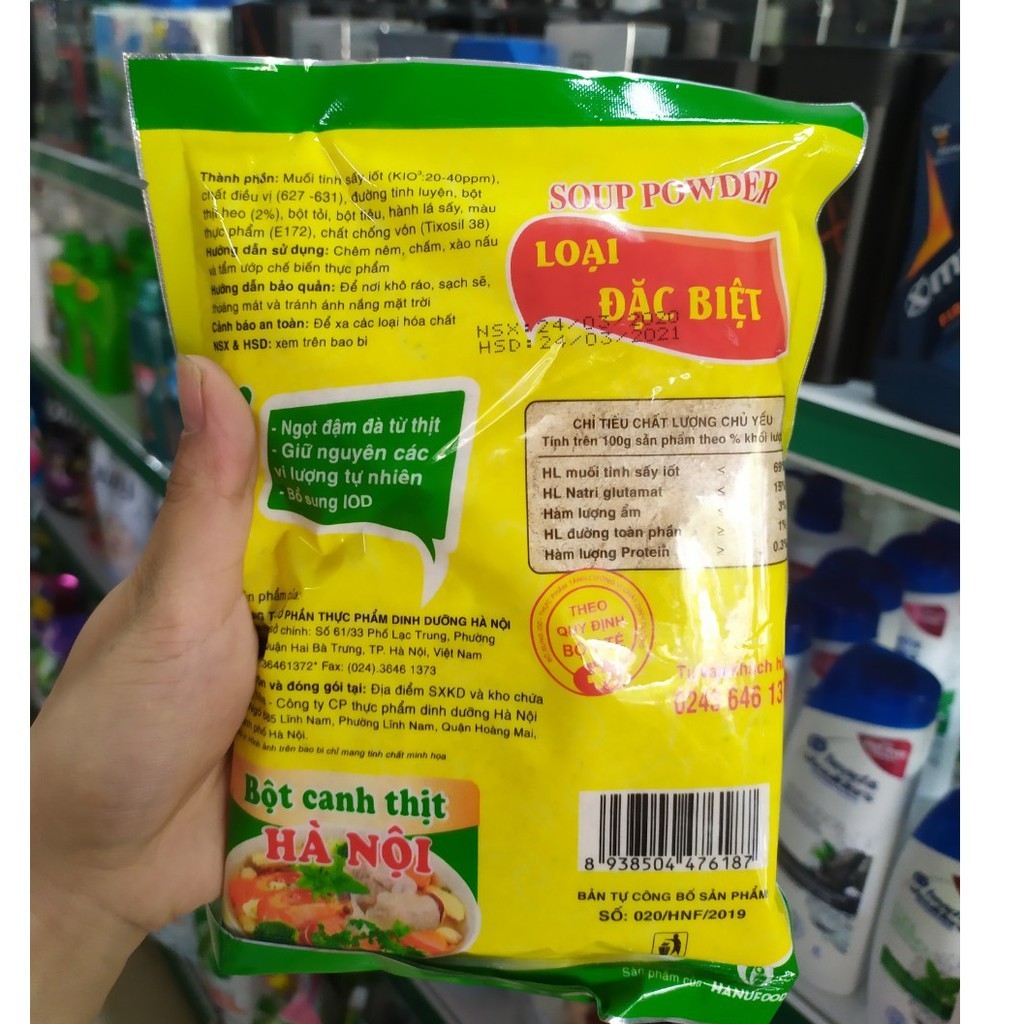 Bột canh thịt Hà Nội Hanufood gói 450g
